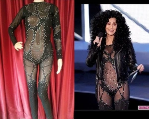 DaNeeNa M535T Cher Nude If I could Turn Back Time Bodysuit XS-XL - Picture 1 of 11