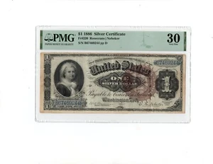 1886 $1 Silver Certificate "Martha" Note.Fr-220 PMG-30 - Picture 1 of 2