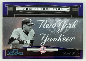 2005 Playoff Prestige Derek Jeter #PP-2 Prestigious Pros PURPLE #47/200