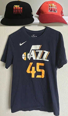 Donovan Mitchell Men’s M Nike Jersey Tee Utah Jazz Sunset Cap Travel Mug Lot (4) Cover