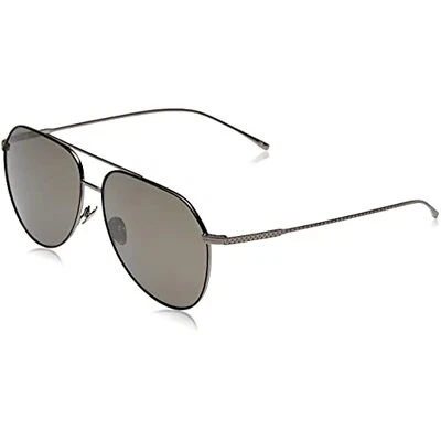 NUEVO Gafas de sol de aviador Lacoste L209S 033 Gunmetal con lentes de destello de humo y estuche Foto 1 de 4