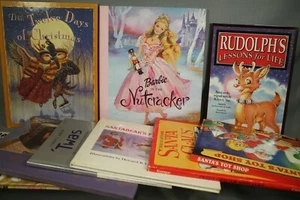 Children's Christmas Books Barbie in the Nutcracker Santa's Toy Shop Rudolph & - Picture 1 of 9
