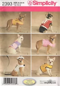 Diseños para DINKY PERROS ABRIGOS Sombrero Correa Costura Patrón Simplicidad 2393 SIN CORTAR - Imagen 1 de 3