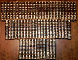  Walter Scott Superb 60V LTHR Ca 1868 Waverley Novels, Poetical Works, Prose.  - Picture 1 of 12
