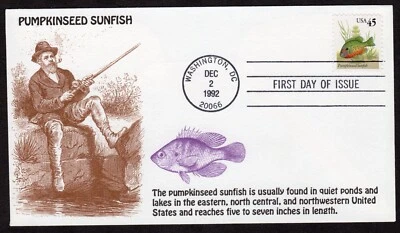 Scott #2481 Pumpkinseed Sunfish 12/02/1992 Washington DC FDC KMC Venture - Image 1 of 2