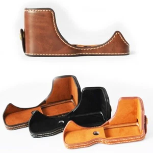 PU Leather Camera Case Bag Half Body For Canon EOS M10 M100 M200 Bottom Cover - Picture 1 of 14