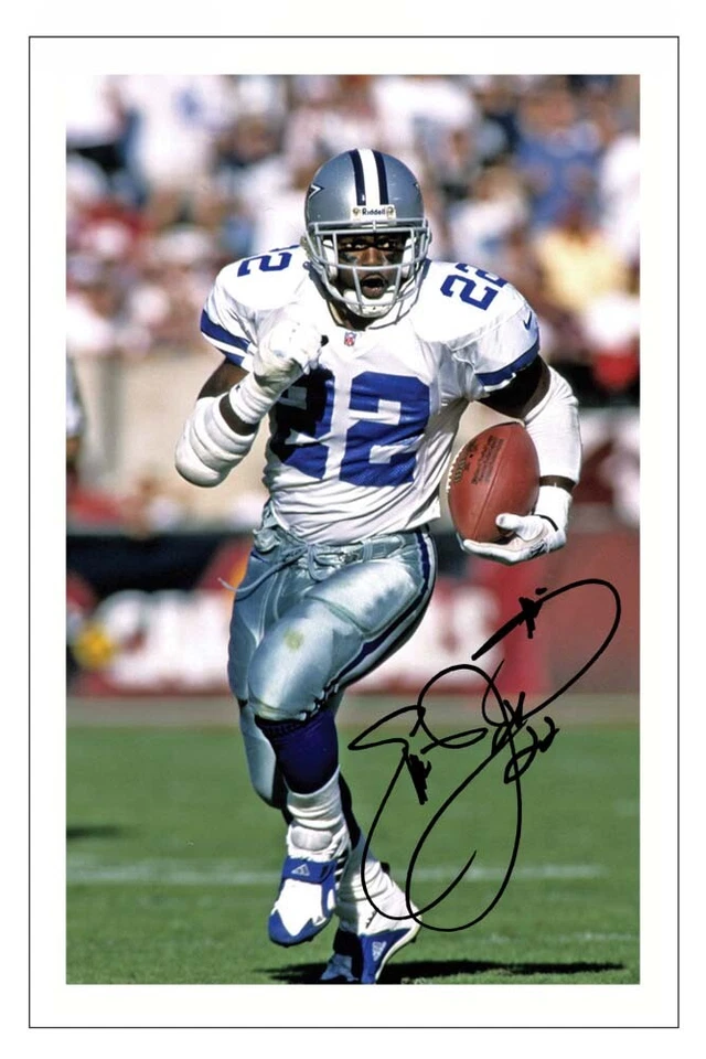 EMMITT SMITH Signed Autograph PHOTO Fan Signature Gift Print DALLAS COWBOYS NFL - Image 1 of 1