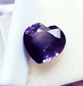 Tanzanita violeta natural 8,20 quilates piedras preciosas sueltas forma de corazón con certificado - Imagen 1 de 6
