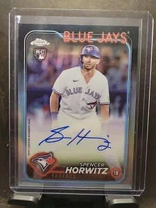 2024 Topps Cromo Spencer Horwitz Refractor Automático Novato/499 Toronto Blue Jays - Imagen 1 de 6