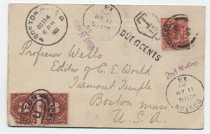 1903 Bristol England nach Boston portofällige Karte [6525.2053] - Bild 1 von 3