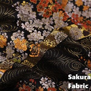Sakura Tissu Damas Brocart Japonais Jacquard Rétro pour Kimono Yukata Décor DIY