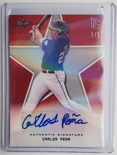 2020 Leaf Perfect Game National Showcase Carlos Pena Autograph RC 1/1 Auto
