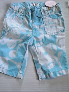 Pantalones capri para niñas Aqua Old azul marino talla 12-18 meses nuevos con etiquetas - Imagen 1 de 2