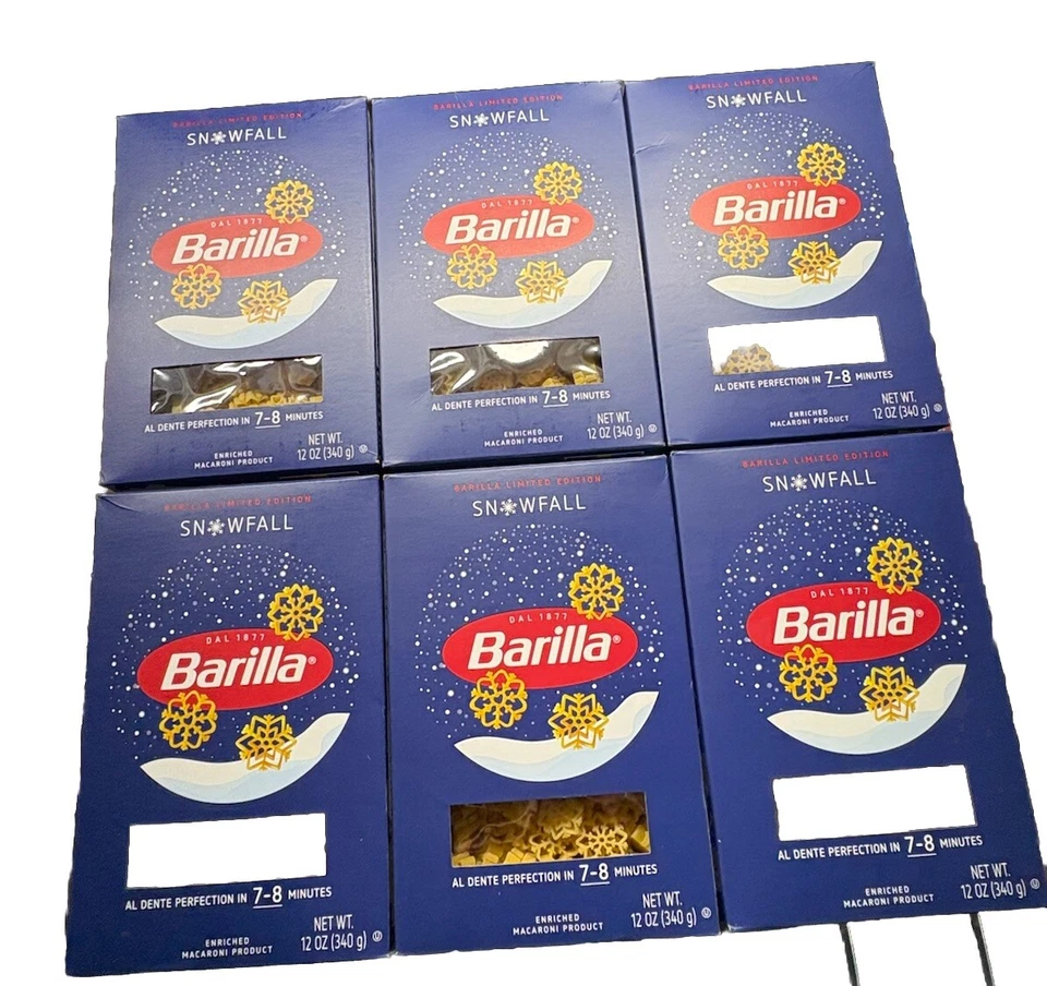 Barilla Snowfall Pasta Limited Edition Holiday 12 oz - Lot of 6 - SHIPS SAME DAY - Image 1 of 1