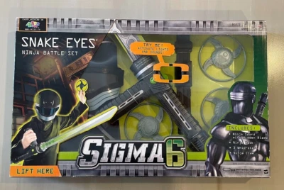 GI JOE Sigma 6 OJOS DE SERPIENTE Ninja Battle SET: Máscara Espada Electrónica Discos Disfraz Foto 1 de 4