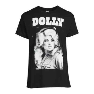 DOLLY PARTON - SIZE: 2XL (50-52) - Men's Portrait Graphic T-Shirt-Black - NEW! - Picture 1 of 4
