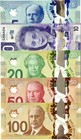 Canada Lot 5 PIÈCES 5 10 20 50 100 2011 - 2018 P 106 108 109 110 P 113 UNC