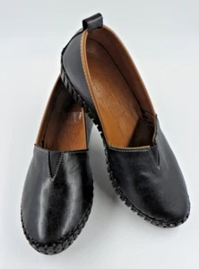 Women's Spring Step TISPEA Loafer Flat Black Leather Turkey Euro 38 US Size 7 - Picture 1 of 9