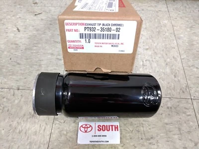 Новый подлинный Toyota OEM черный хромированный выпускной наконечник 05-21 Tacoma Бесплатная приоритетная доставка - Изображение 1 из 4