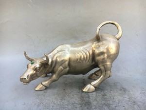 中国古董银牛雕像 动物雕像 Ebay