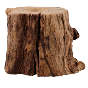 Led Base Crystal Sphere Holder Holders and Stands Wood Tree Stump Light Office - Picture 1 of 12