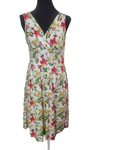 JENDI Pure Lighgtweight Cotton + Cotton Lining Fit & Flare Dress Size 10 - Picture 1 of 14