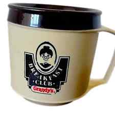 1980s Grandy’s Breakfast Club Vintage Plastic Coffee Mug