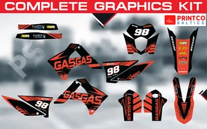 Gas Gas EC MC 125 200 250 300 450 2013-2025 complete graphics kit 21 mil - Picture 1 of 9
