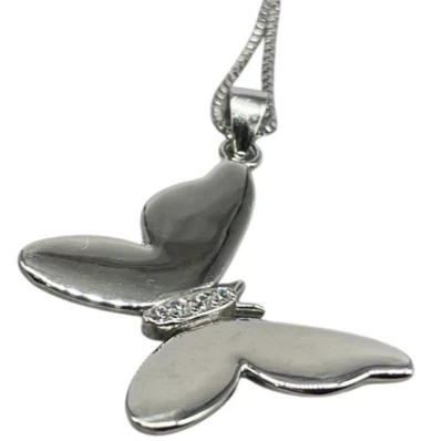 Collana Donna in Argento 925 laccetto charm Farfalla Punti luce Firmata Gioja - Immagine 1 di 4