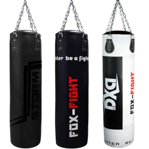 FOX-FIGHT Sandsack Boxsack Stahlkette Drehwirbel 125 150 180cm Deckenhalterung - Bild 1 von 13