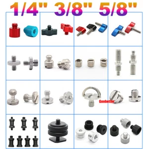 1/4" 3/8" 5/8" Camera Monopod Tripod Adaptor Thread Screw Bushing Mount Fittings - Picture 1 of 47