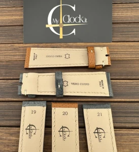 Straps for Watches Exclusive Genuine Leather Made IN Italy Measures Odd - Picture 1 of 12