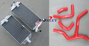 Aluminum Radiator & Silicone Hose For Honda CRF450R CRF 450 R 2013 2014 13 14 - Picture 1 of 7