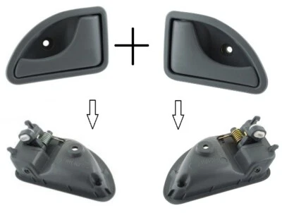 2x POIGNÉE DE PORTE INTERIEURE AVANT GAUCHE + DROITE RENAULT KANGOO 97-07 / - Photo 1/4
