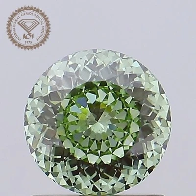 Engagement Ring portuguese Cut 1.14ct Lab Diamond Fancy Green VS1 IGI Certified - Image 1 of 4