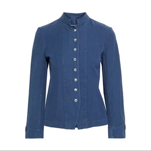 Chaqueta de sarga Nili Lotan Ejército Francés Aplicada Algodón Mezcla de Lino Talla XS - Imagen 1 de 8