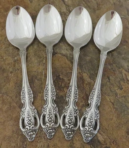 Oneida Pembrooke Renoir Juego de 4 cucharaditas cucharas SSS cubiertos de acero inoxidable lote X - Imagen 1 de 4