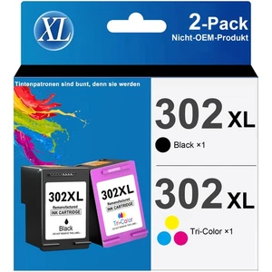 DRUCKERPATRONEN für HP 302-XL OfficeJet 3831 3830 3833 5200 4650 Envy 4520 4525 - Bild 1 von 7
