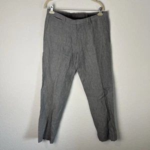 Pantalones Banana Republic Gris 100% Lino Hombre’s 33x32 Moderno Calce Ajustado 210 - Imagen 1 de 6