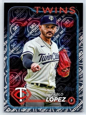 2024 Topps Pablo Lopez 582 Montgomery Club Parallel Minnesota Twins #651 - Image 1 of 2