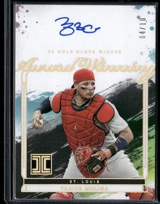 2025 Impeccable Baseball Yadier Molina Award Winning Auto Holo Gold /10 #AWA-YM - Image 1 of 2