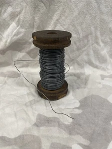Antique Wooden Spool Handmade With Wire - Picture 1 of 10