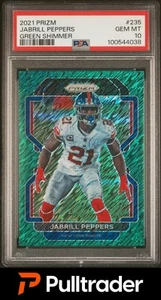 2021 Panini Prizm Jabrill Peppers Green Shimmer #/5 PSA 10 - Picture 1 of 2