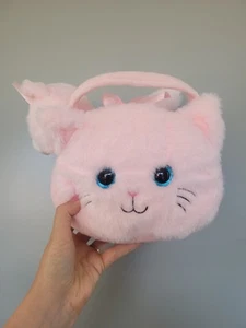 "Juguete de peluche suave rosa gatito gato TJM 9"" glamour mascotas en bolsa" - Imagen 1 de 6