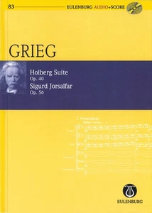 Study Score Grieg Holberg Suite Op 40 Sigurd Jorsalfar Op 56 Sheet Music Book CD - Picture 1 of 1