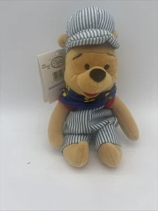 Disney Mini Bean Bag Choo Choo POOH 9" Plush POOH Train Conductor FASTSHIP - Picture 1 of 5