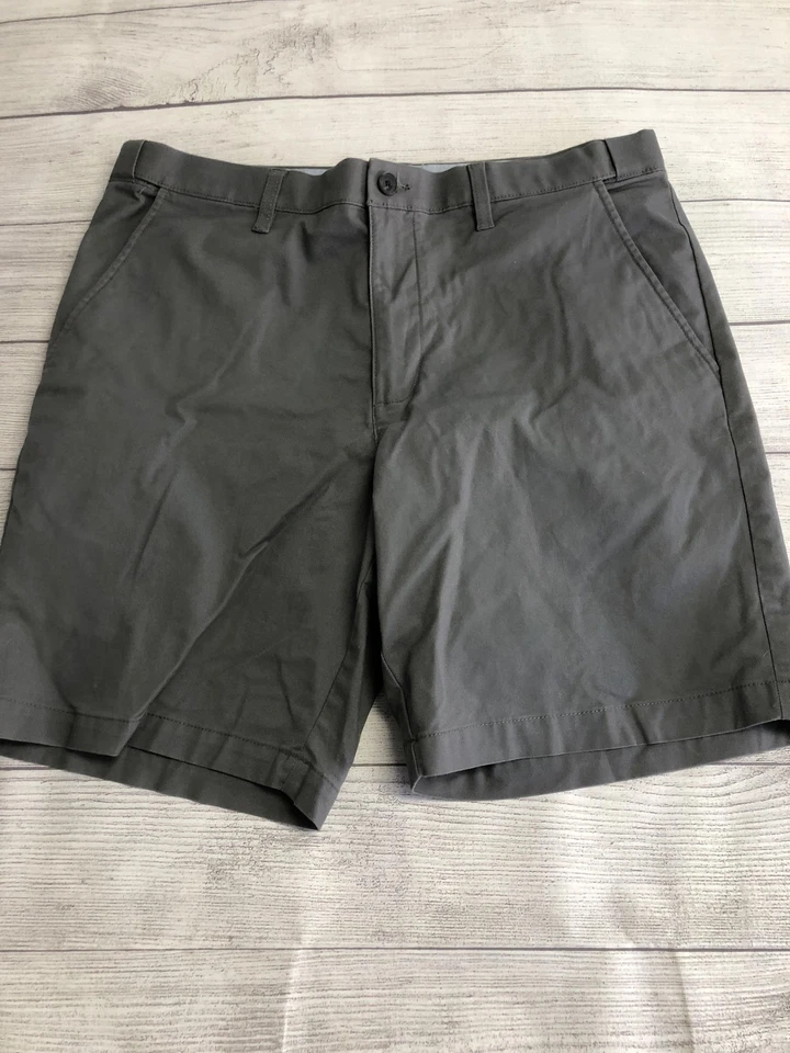 Pantalones Cortos Croft & Barrow Para Hombres 36 Gris Chino Frente Plano Elastizados Mezcla de Algodón Informales Foto 1 de 4