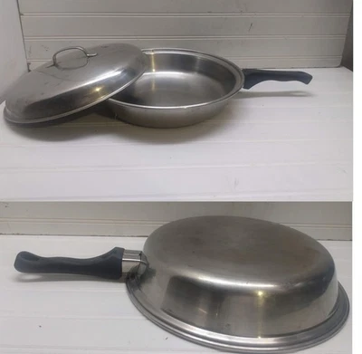Sartén y tapa de acero inoxidable EKCO 10" 18/8 Foto 1 de 4