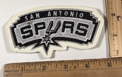 Vintage 1990s San Antonio Spurs Logo Patch NBA From Jeff Hamilton Jacket Cover