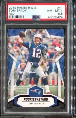 2019 Panin R & S #41 Tom Brady Red PSA 8.5 - Image 1 of 2